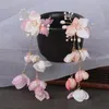 Pinces à cheveux pour enfants épingle à cheveux frangée pince à fleurs en soie accessoires de vêtements chinois tissu fait à la main forme de gland filles enfants NA