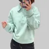 womens Autumn jackets hoodys sports button up designer sweater chothing loose short clothes