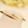 Bangle Nail Bracelet Love Designer Jewelry Luxurious Classic Stainless Steel Metal Diamond Gold Silver Plate Knot Cuff Charm for5PXP