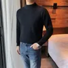 Men's Sweaters Brand Clothing White Black Turtleneck Sweater Men Pullovers Winter Thicken Cashmere Knitted Jumpers Male Turtle Neck