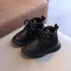 Stiefel Kinder Leder 2023 Herbst Winter kinder Wasserdichte Nicht-slip Gummi Laufsohle Knöchel Jungen Mädchen Kleinkind Schuhe