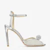 Summer Sacaria Dress Wedding Shoes Pearl-Embilled Satin Sandals Sandals Elegant White Bride Learls High Cheels Pumps EU35-43