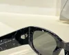 Occhiali da sole ovali neri grigi per donna 40211 Occhiali Sunnies gafas de sol Occhiali da sole firmati Sonnenbrille Sun Shades UV400 Eyewear con scatola