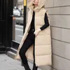 Women's Vests Solid Color Hooded Loose Sleeveless Down Padded Jacket Vest With Double Large Women S Winter Sweater