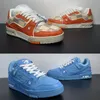 Klassieke sportschoenen met platte bodem Coach Vrijetijdsschoenen Veterschoenen Modieuze boardschoenen Leer Wit Oranje Blauw Geel Letterplatform Heren Dames Lage sportschoenen 38-45