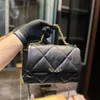 19 -seria damska torba na ramię 26 cm skórzana Diamond Gold Hardware Metal Bluckle Luksusowa torebka Matelasse Sieć Crossbody Torba torba na zakupy makijażowe torby na telefon komórkowy