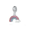 Arts et artisanat convient aux bracelets Pandora 20pcs couleur cristal arc-en-ciel nuages pendentifs perles perles d'argent pour les femmes bricolage européen nec dhdes