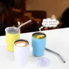 Bouteilles d'eau MIni 3oz Sublimation Tumble Vide Vin Whisky Isolation Tasse En Acier Inoxydable Café Avec Paille Champagne Cadeau De Fête