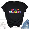 Damen TShirt Manana Sera Bonito Ts KarolG Bica Merch T für Damen Schwarz Baumwolle Casual Kurzarm T-Shirt Unisex Streetwear 230403