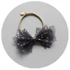 Hårtillbehör 10st/Lot Boutique Fashion Cute Glitter Stars Bowknot Hairpins Gaze Mesh Bow Rope Princess Headwear