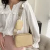 어깨 가방 여성을위한 여름 밀짚 짠 해변 2023 럭셔리 디자이너 Boho Crossbody 파우치 작은 지갑과 핸드백