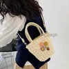 Shoulder Bags Summer bags women's straw bag flower bag large capacity single cross bag woven handbag women's beach bagcatlin_fashion_bags