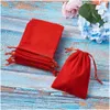 Jewelry Pouches Bags 20Pcs 16X12Cm Veet Packing Mothers Day Dstring Pouches Gift Beads Storage Container Drop Delivery Packa Dhgarden Dhmya