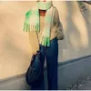 Шарфы Радужный однотонный шарф, женский осенне-зимний кашемировый теплый шарф с продвинутым градиентом и кисточками, смешанный толстый холодный угол Mohill 231103