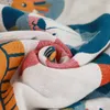 Coperte Coperta in mussola di cotone estiva per letti Copridivano in garza morbida Asciugamano Simpatico cartone animato Multifunzione da viaggio