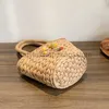 Axelväskor Sommarväskor Kvinnor Straw Bag Flower PAG STOR CAPACITY Single Cross Bag Woven Handbag Women's Beach Bagstylishhandbagsstore