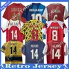 86 87 89 Retro Wright Henry Soccer Jerseys 96 97 Galla 02 03 05 06 98 99 14 Highbury Home Football Shirt Pires Reyes Bergkamp 94 95 Adams Vintage Mundlid