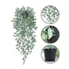 Decorative Flowers Potted Artificial Plant Fake Green Leaves Faux Hanging Realistic Vines For Wall Room Home Accessories