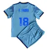 Qqq82023 24 Boca Juniors Oscar Payero Kit enfants maillots de football Villa F.fabra Fernandez E. Varela 3ème costume bleu enfant maillots de football