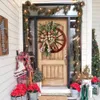 装飾的な花の花輪12pcsクリスマスリースドアのための人工花輪