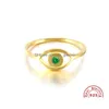 Yüzükler Roxi Colorf Zirkon Gözleri Altın S Kadınlar için Vintage 925 Sterling Sier Bagu Mücevher Parmak Yüzük Anillo Dr Dhgarden Dhvsy