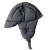 Baretten 2023 Winter Fietsen Oorklep Down Katoenen Trui Cap Vrouwen Warm Verdikte Lei Feng Hoed Outdoor Leisure Bomber Hoeden Voor mannen