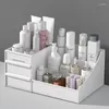Storage Boxes Makeup Box With Drawer Large Capacity Desktop Organize For Jewelry Cosmetics Skin Care Bathroom Racks