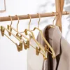 Hangers Racks 5-piece non-slip Trouser clothes hanger Metal aluminum alloy trackless dress hanger wardrobe storage rack 230403