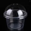 Coppe usa e getta cannucce 20 pezzi Mini muffin tazza da dessert da 250 ml insalata trasparente cover per accessori fai -da -te