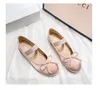 Klänning Tinghon Mary Jane Round Toe Women's Bow Silk Satin Ballet Spunautumn Flats Women Shoes Plus Size 33-43 230403