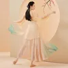 Stage Wear Classical Dance Skirt Women Folk Ballet Practice 720 Degrees Gradient One-piece Lace-up Wrap Performance Costume