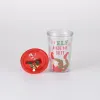 10 OZ Christmas Cups Double Layer Plastic Tumbler With Lid and Straw Christmas Water Bottles