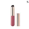 Pinceaux de maquillage 1 pièces, brosse anti-cernes coudée en Silicone Portable, tête ronde douce, rouge à lèvres avec couvercle