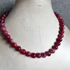 Catene 10MM Collana in pietra verde rossa Doppio colore Gemma naturale Chocker In rilievo Madre figlia 30/35/40/45/50/55cm Personalizza