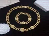 Fashion Designer Necklaces V Pendant Banshee Head 18K Gold Plated Bracelets Earrings Rings Birthday Festive Engagement Gifts V125864196