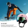 Óculos de esqui Capacete de esqui Capacete de óculos moldados integralmente Capacete de esportes de neve ao ar livre Capacete de proteção de esqui ajustável Capacete de segurança de neve Capacete de snowboard 231102