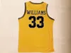 College Dupont Basketball Jersey Jason Williams 33 High School Shirt University All sömnad Team Color Yellow Sport Breatbar Pure Cotton Size S-XXXL NCAA