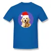 Camisetas masculinas golden retriever cachorro presente de natal novidade básica de manga curta camiseta camisa do proprietário