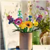 Blocks Wildflower Bouquet 10313 Flower Building Home Decor Illustration Holiday Diy Bricks Toy Girlfriend Christmas Gifts Drop Deliv Oas