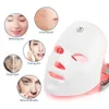 Massaggiatore viso Carica USB 7 colori Maschera LED Terapia Pon Ringiovanimento della pelle Anti Acne Rimozione delle rughe Cura schiarente 230403