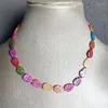 Chains 9 13mm Leaf Shell Necklace Beads Natural Colorful Mother Of Pearl Jewelry Spain Boho MOP Beach