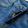 Mäns jeans 2023 Summer Men's Slim Denim Shorts Business Casual Fashion Lovar Stretch All Mannen High End Brand Five Point Pants 230403