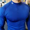 T-shirts pour hommes Chemise de compression T-shirt à manches longues pour entraînement de course à pied pour hommes Exercice musculaire Sportswear T-shirt serré pour hommes 230403