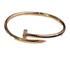 2023 explosive bracelet Tiktok V Gold Card Home Head and Tail Nail Drill Bracelet Champagne Gold CNC High Edition Luxury Bracelet Does Not Fade