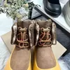 New Boots مقاومة للماء أسفل اثنين من أحذية الثلج النسائية (مع أغطية الأحذية) 35-40