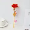 Decorative Flowers Valentine's Day Mother's Day Gift 24K Foil Plated Roses Artifical Flowers Wedding Decor Lover Lighting Roses Creative Gift GC2009
