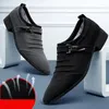 Klädskor duk penny loafers män kontor elegant man designer formell för bröllop zapatos de vestir caballero