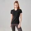 Camicie attive Kit fitness Yoga Top Abbigliamento ad asciugatura rapida Corsa mattutina Alta elasticità Sottile Palestra Sport Estate