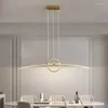 Lampade a sospensione Luci moderne creative a LED L100CM Lampada Hlanging per sala da pranzo Cucina vivente 85-265V Smart Home Alexa