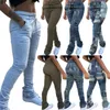 Women's Pants 20023 Casual Clothing Fashion All-Match Mirrorless Camera High Waist Imitation Denim Printed Drawstring Pile